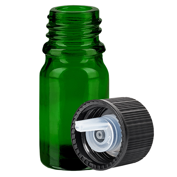 5ml droppflaska 1mm svart standardlock GreenLine UT18/5 5ml droppflaska 1mm svart standardlock GreenLine UT18/5