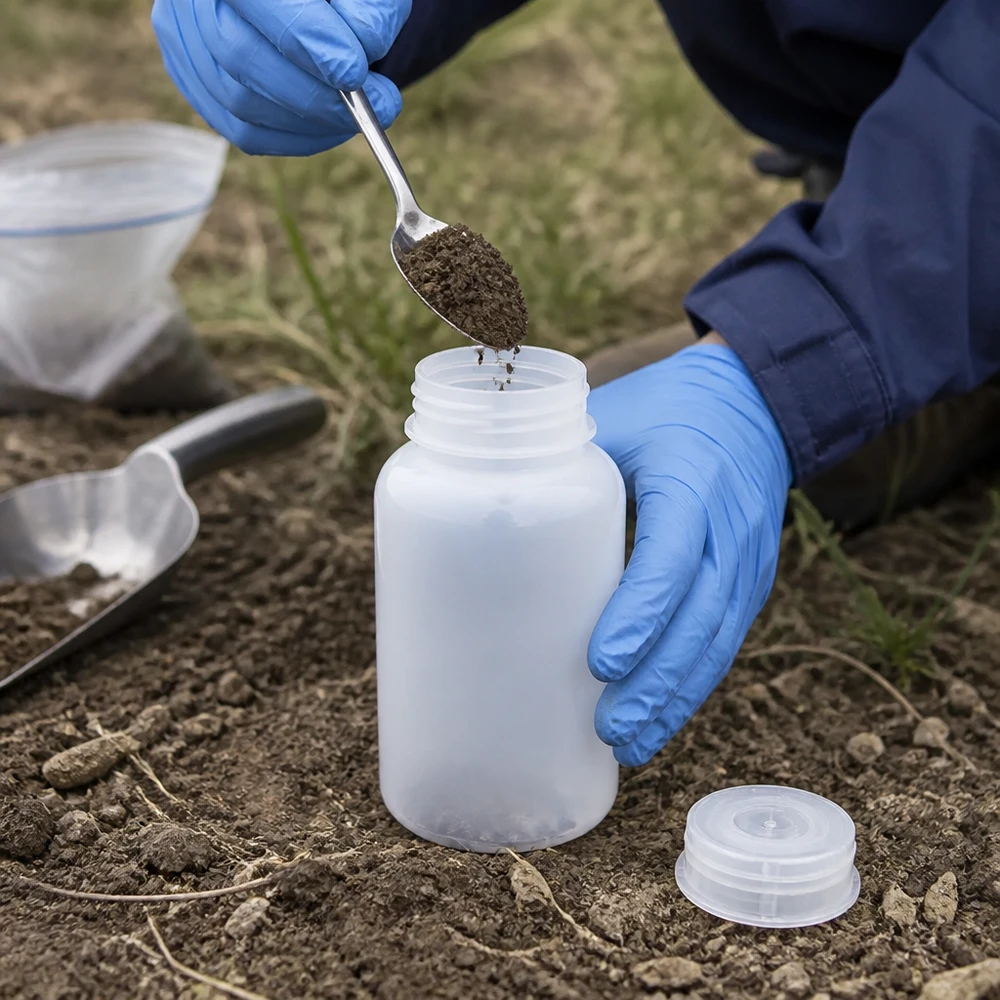 500ml Weithalsflasche Schraubverschluss für Freilandproben bei Bodenuntersuchung und Umweltmonitoring