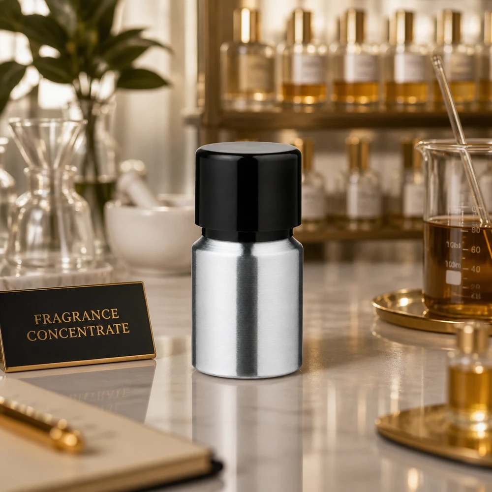 Högkvalitativ 10 ml aluminiumflaska med borstad metallyta och säkert skruvlock