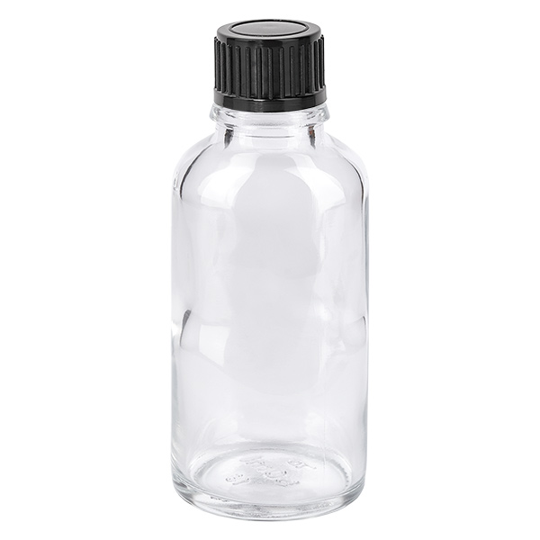 30ml flaska 11mm skruvkork svart standard ClearLine UT18/30