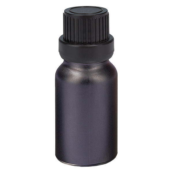 10ml flaska 11mm skruvkork svart säkerhetslock BlackLine UT18/10 10ml flaska 11mm skruvkork svart säkerhetslock BlackLine UT18/10