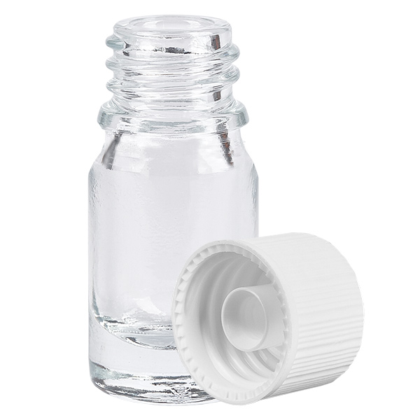 5ml flaska 11mm skruvkork vit Standard ClearLine UT18/5 5ml flaska 11mm skruvkork vit Standard ClearLine UT18/5