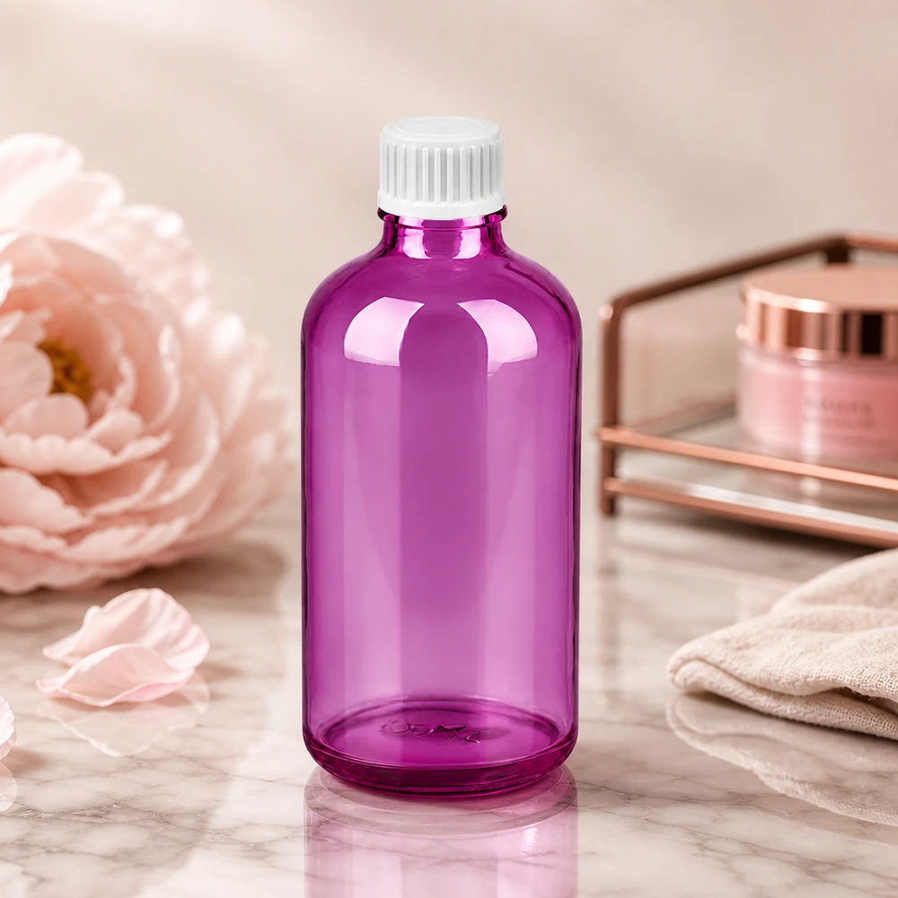 100ml droppflaska 0,9mm vit standard PurpleLine UT18/100 Ergonomisk 100 ml droppflaska med smal form och halkfritt grepp för enkel hantering
