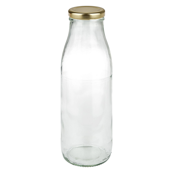 500 ml glasflaska + BasicSeal-lock guld UNiTWIST