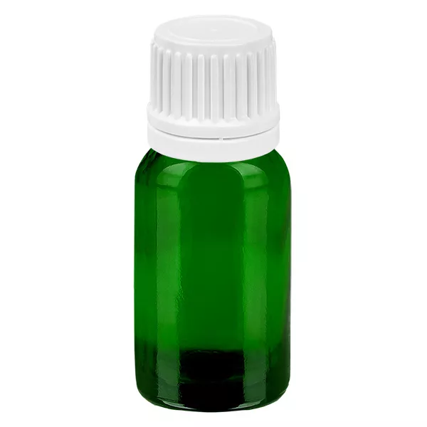 10ml flaska 11mm skruvkork vit med sabotageskydd GreenLine UT18/10 10ml flaska 11mm skruvkork vit med sabotageskydd GreenLine UT18/10