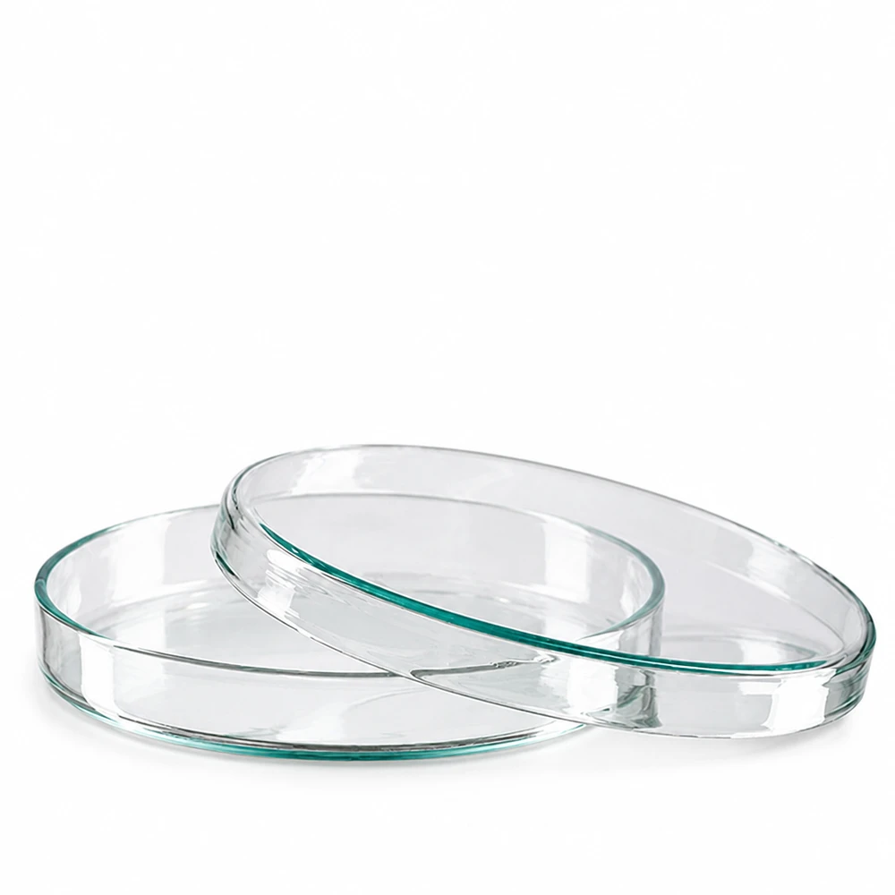 Petriskål 100x10mm glas Petriskål i glas, 100 x 10 mm, transparent, för mikrobiologiska laboratorieändamål