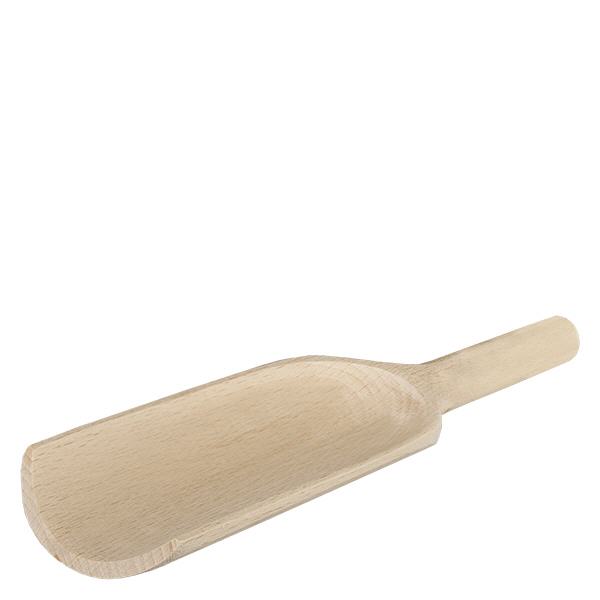 Träspade storlek L platt form - 180 mm lång Träspade, platt, 18 cm lång, storlek L, tillverkad av naturligt trä för kök och hushåll