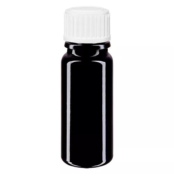 Apoteksflaska violett 10ml dropplock vit 0,8mm standard Apoteksflaska violett 10ml dropplock vit 0,8mm standard