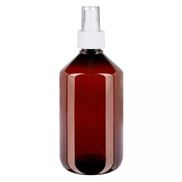 PET-flaska 500ml med atomiserare vit