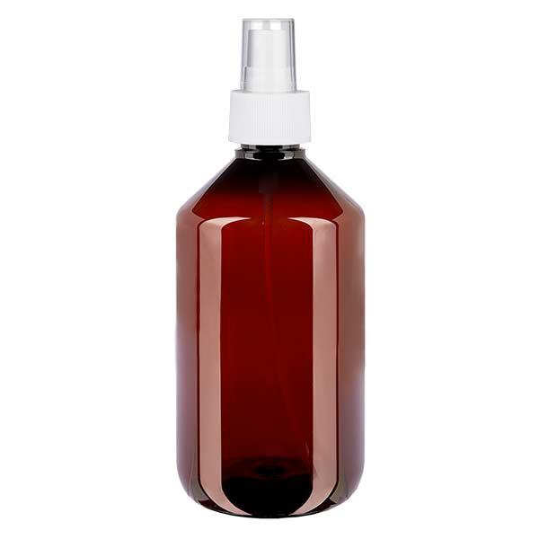 PET-flaska 500ml med atomiserare vit PET-flaska 500ml med atomiserare vit