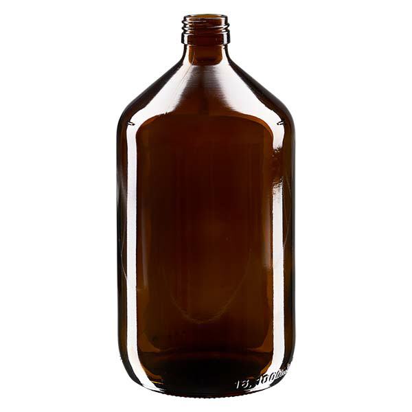 1000 ml medicinflaska brun, utan lock PP28 ApoGlas 1000 ml medicinflaska brun, utan lock PP28 ApoGlas