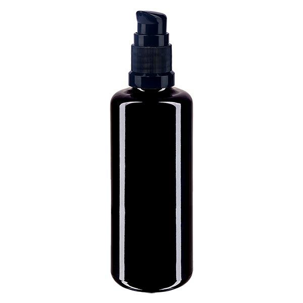 Apoteksflaska violett 50 ml pumplock svart standard Apoteksflaska violett 50 ml pumplock svart standard