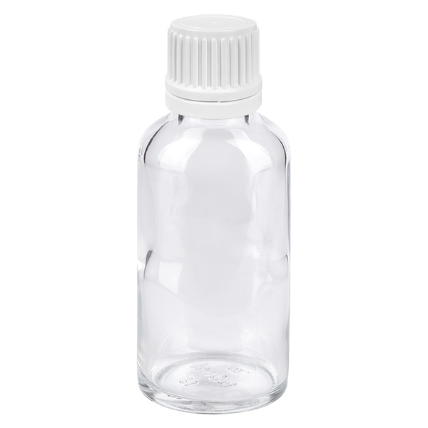 30ml Droppflaska 0.7mm vit med säkerhetslock ClearLine UT18/30