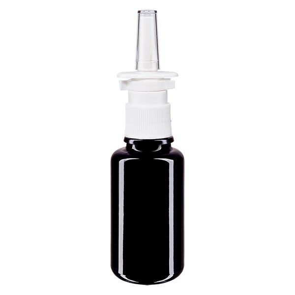 Apoteksflaska violett 20ml näsförstoftare vit standard Apoteksflaska violett 20ml näsförstoftare vit standard