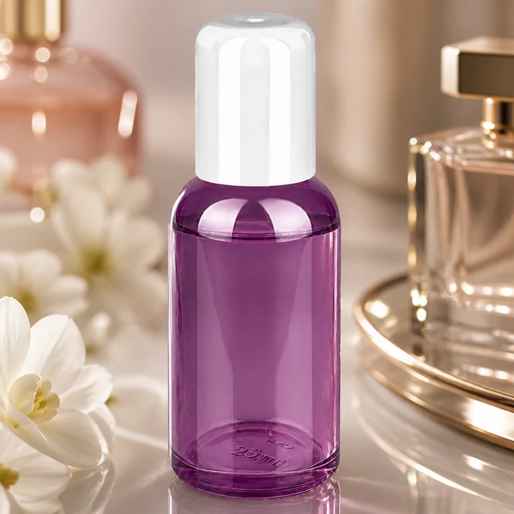 PurpleLine Roll-On-flaska 30ml av högkvalitativt glas med praktiskt vitt roll-on-lock
