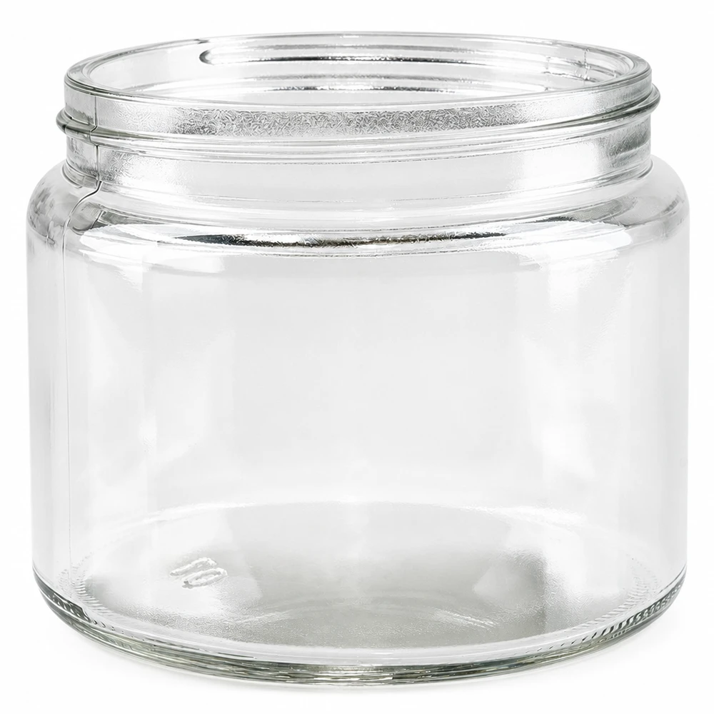 Salvburk 250ml klar utan lock Glasburk tom för salvor krämer kosmetiska produkter