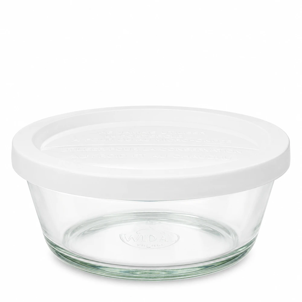 300ml gourmetburk med frisyr. WECK RR120 300 ml WECK gourmetburk RR120 med vitt lock av transparent glas för förvaring