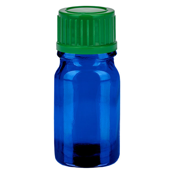 5 ml flaska 11mm skruvkork grön standard BlueLine UT18/5