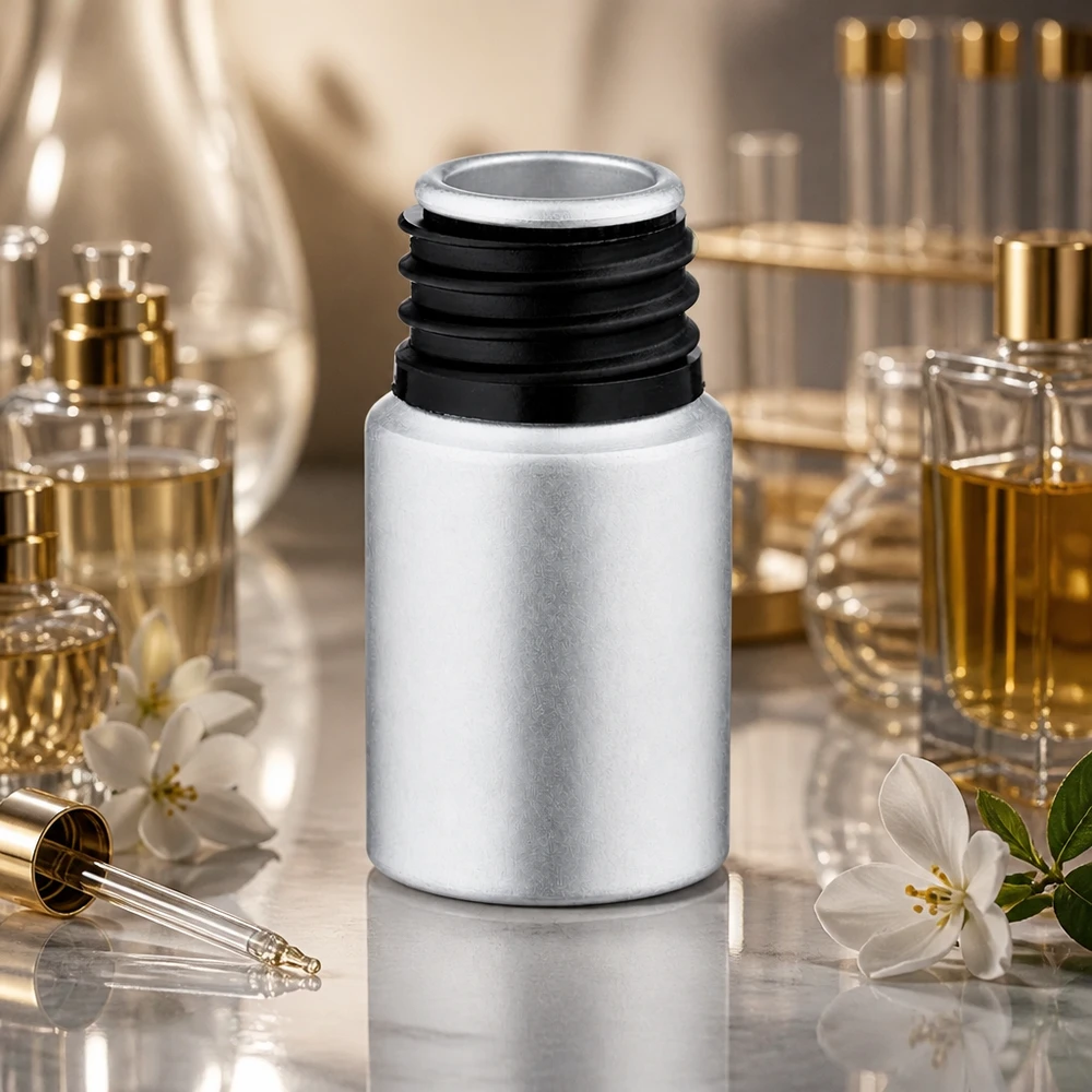 10 ml flaska i färgat aluminium Högkvalitativ 10 ml aluminiumflaska med färgad yta för professionell parfymtillverkning
