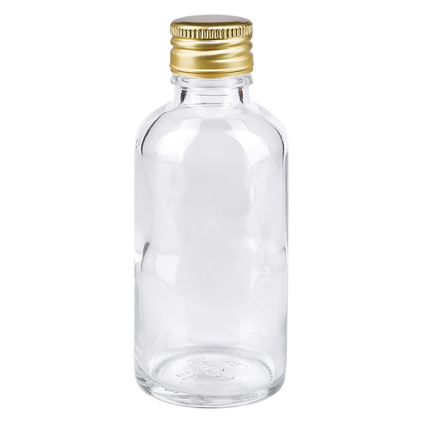 50ml flaska 11mm skruvkork Alu-Gold Standard ClearLine UT18/50