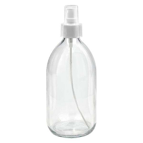 500ml medicinflaska klar, pumpspruta vit ApoGlas 500ml medicinflaska klar, pumpspruta vit ApoGlas
