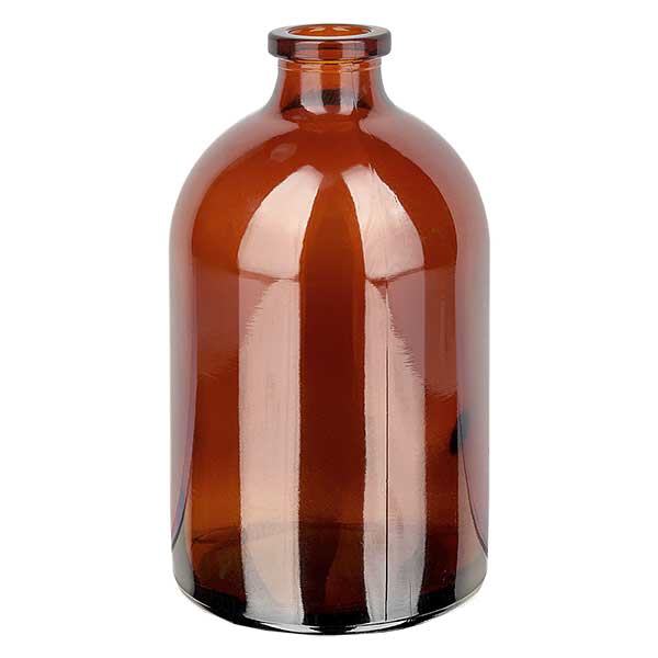 Injektionsflaska av bärnstensfärgat glas 100ml Injektionsflaska av bärnstensfärgat glas 100ml