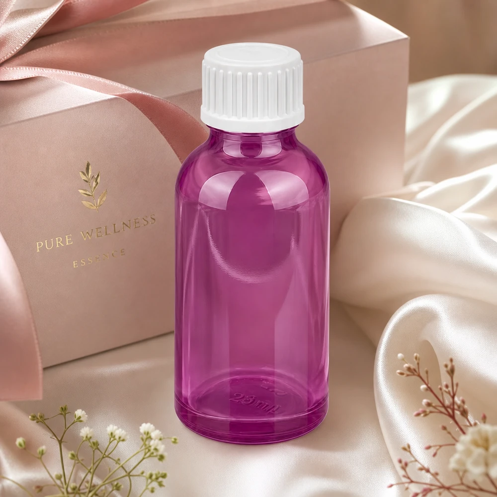 STD PurpleL droppflaska 30 ml med UT18/30-gänga för säker anslutning av lock