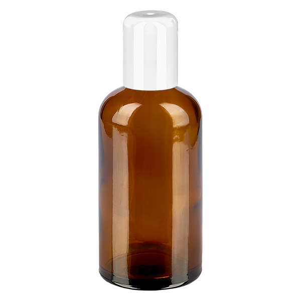 100 ml Roll-On-flaska vit Standardförslutning BrownLine UT18/100