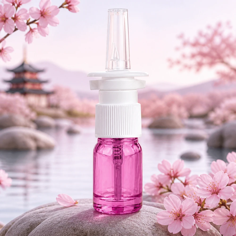 5ml nässprayflaska vit/transparent standard PurpleLine UT18/5 PurpleLine nässprayflaska 5ml med standardgänga UT18/5 för exakt dosering av medicinska lösningar