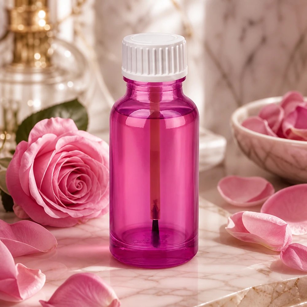 20 ml STD-borstflaska i elegant Purple Line-design med praktiskt UT18/20-lock