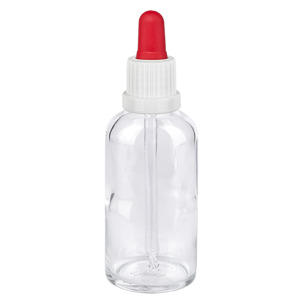 50 ml pipettflaska vit/röd med säkerhetsförslutning ClearLine UT18/50 50 ml pipettflaska vit/röd med säkerhetsförslutning ClearLine UT18/50