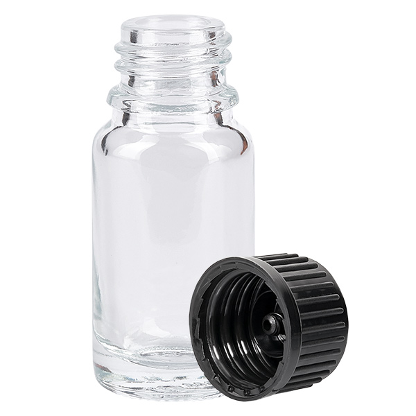 10ml flaska 11mm skruvkork svart standard ClearLine UT18/10 10ml flaska 11mm skruvkork svart standard ClearLine UT18/10