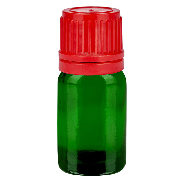 5ml flaska 11mm skruvkork röd sabotagesäker kapsyl GreenLine UT18/5 5ml flaska 11mm skruvkork röd sabotagesäker kapsyl GreenLine UT18/5