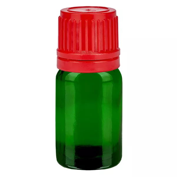 5ml flaska 11mm skruvkork röd sabotagesäker kapsyl GreenLine UT18/5 5ml flaska 11mm skruvkork röd sabotagesäker kapsyl GreenLine UT18/5