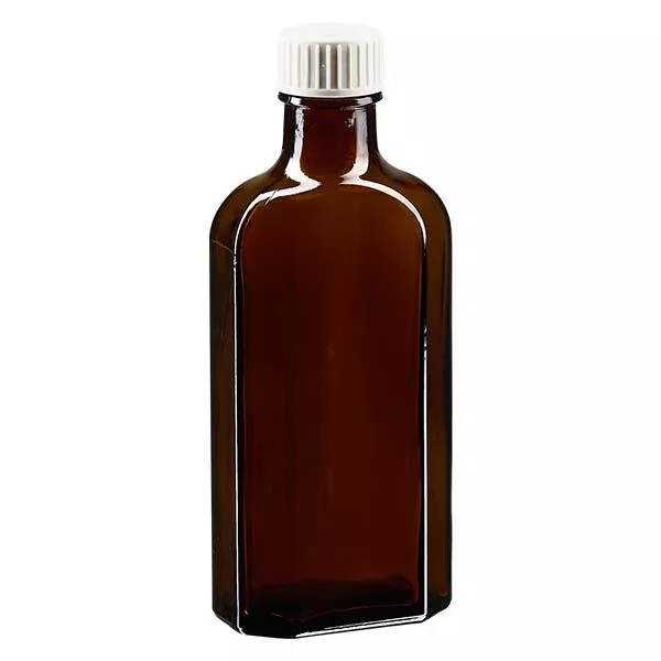 125 ml Meplat brunt skruvlock med PE-skuminsats 125 ml Meplat brunt skruvlock med PE-skuminsats