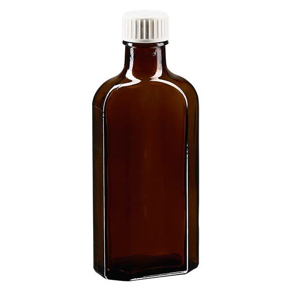 125 ml Meplat brunt skruvlock med PE-skuminsats 125 ml Meplat brunt skruvlock med PE-skuminsats