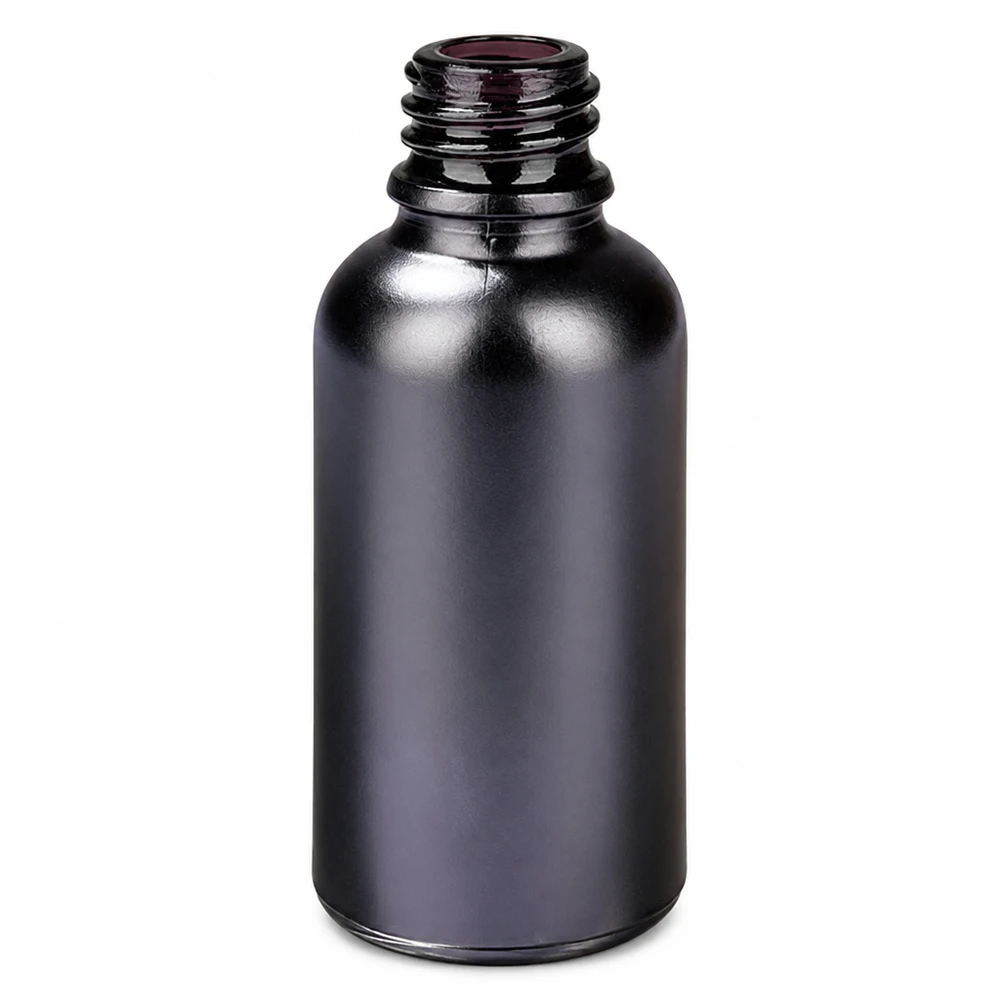 30 ml svart apoteksflaska BlackLine UT18/30 med UNiTWIST-gänga för läkemedel och tinkturer