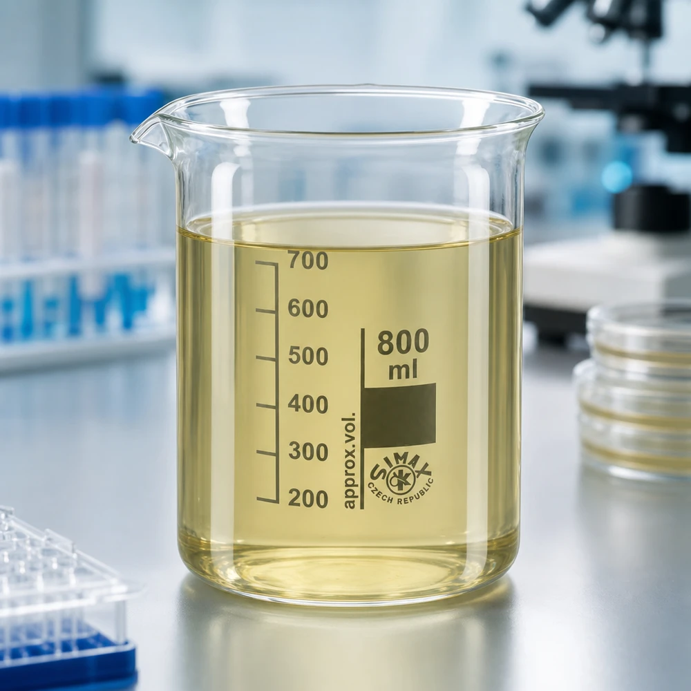 Professionell laboratoriebägare 800 ml tillverkad av kemikaliebeständigt borosilikatglas för vetenskapliga tillämpningar