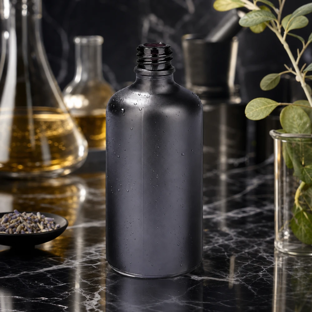 100 ml apoteksflaska BlackLine UT18/100 UNiTWIST med UNiTWIST förslutningssystem för enkel hantering