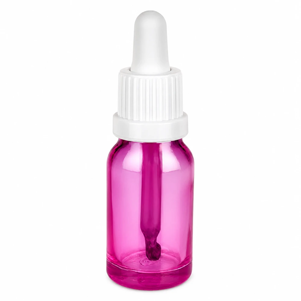 10ml pipettflaska i lila glas med vitt lock OV PurpleLine UT18/10