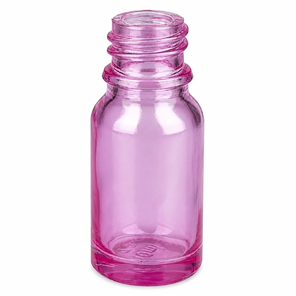 10ml sprayflaska vit/transparent Standard PurpleLine UT18/10 Liten 10 ml glasflaska i violett transparent för eteriska oljor och serum