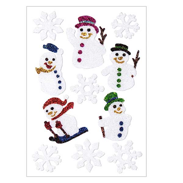 Klistermärken "Snögubbar" (11 klistermärken med glitter) Klistermärken "Snögubbar" (11 klistermärken med glitter)