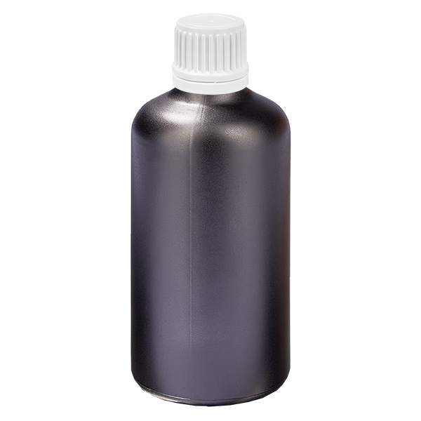100ml flaska 11mm skruvkork vit med säkerhetsförslutning BlackLine UT18/100 100ml flaska 11mm skruvkork vit med säkerhetsförslutning BlackLine UT18/100