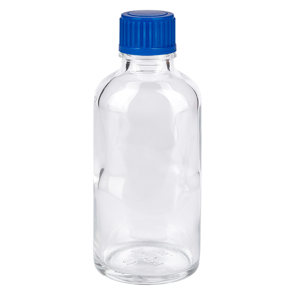 50ml flaska 11mm skruvkork blå standard ClearLine UT18/50 50ml flaska 11mm skruvkork blå standard ClearLine UT18/50