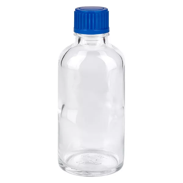 50ml flaska 11mm skruvkork blå standard ClearLine UT18/50 50ml flaska 11mm skruvkork blå standard ClearLine UT18/50