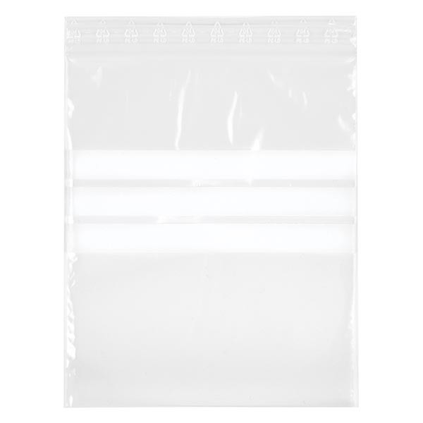 PolyZip med etikettfält (förpackning om 100) 90x110mm/50µm