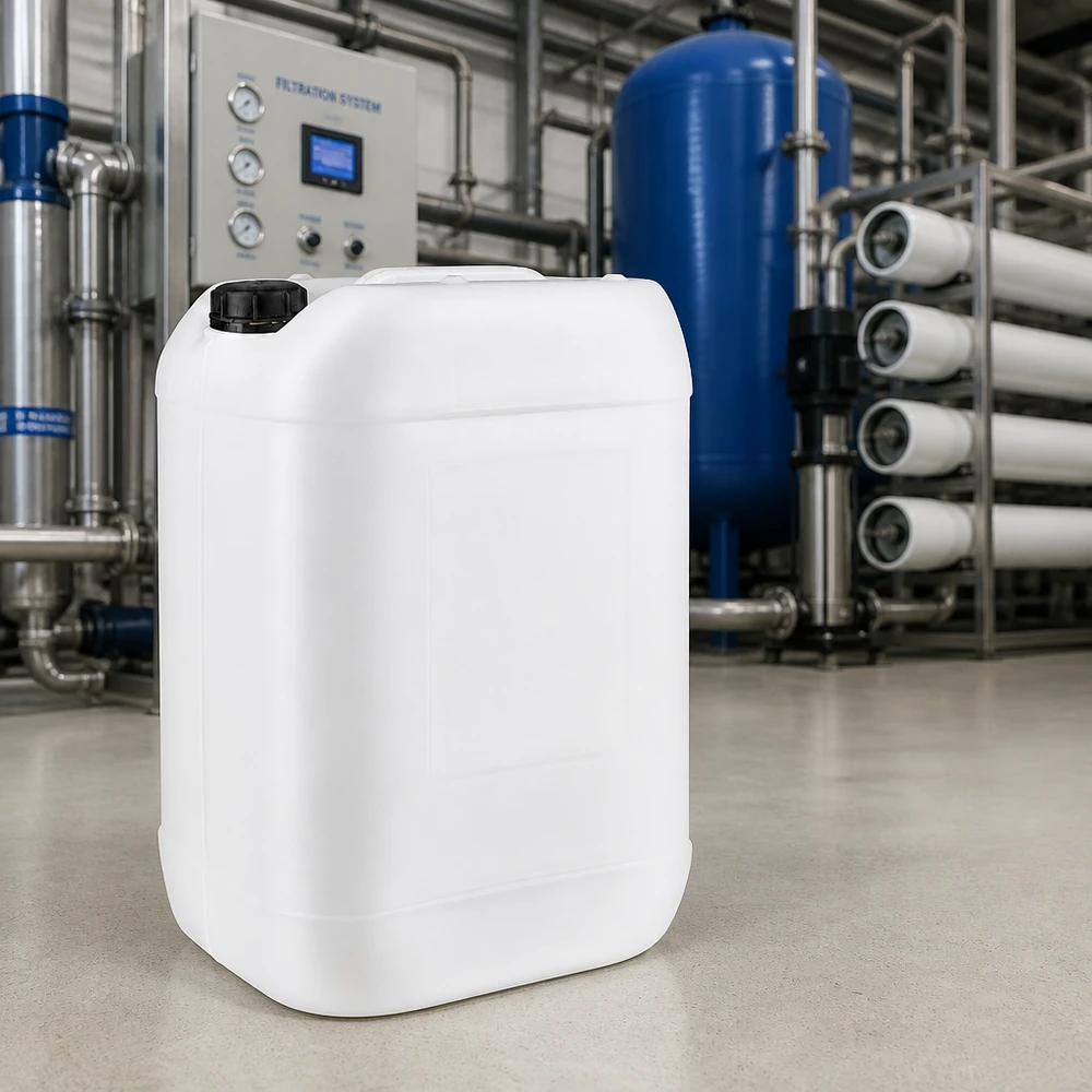 Dunk 25 liter med skruvkork och säkerhetsförslutning Livsmedelsgodkänd plastdunk på 25 liter med försegling för säker förvaring