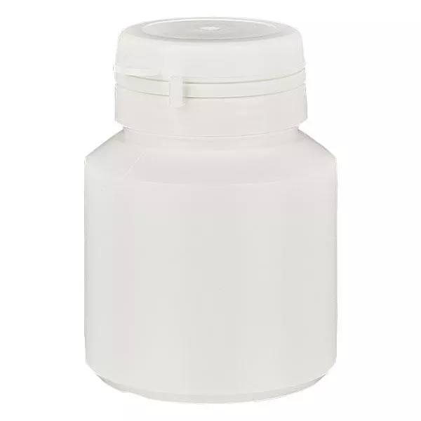 Kapselbox 40 ml vit med Jaycap säkerhetsförslutning vit Kapselbox 40 ml vit med Jaycap säkerhetsförslutning vit