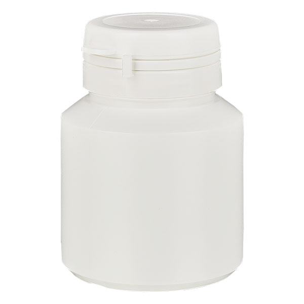 Kapselbox 40 ml vit med Jaycap säkerhetsförslutning vit Kapselbox 40 ml vit med Jaycap säkerhetsförslutning vit