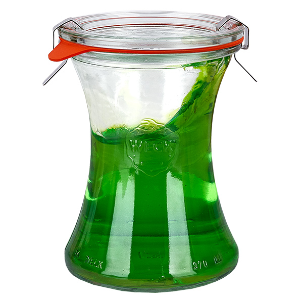 Set med 24 Weck-burkar 700 ml delikatessburk med glaslock Set med 24 Weck-burkar 700 ml delikatessburk med glaslock